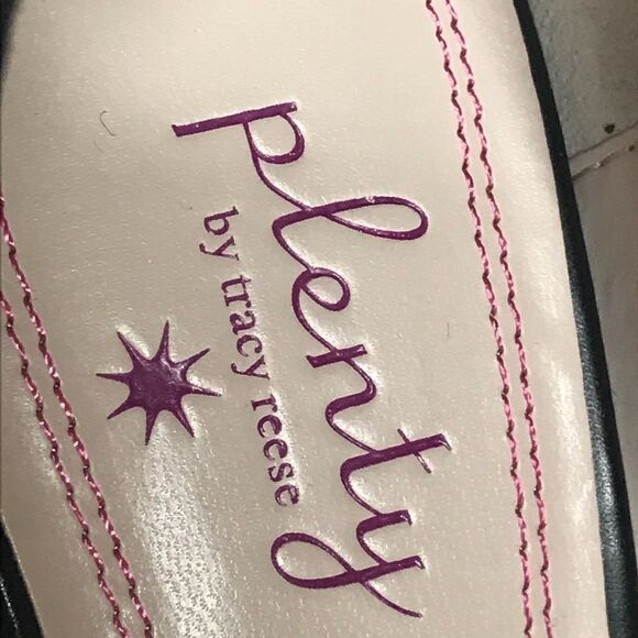 Plenty Sz 37.5 Black Leather Heels - Picture 5 of 8